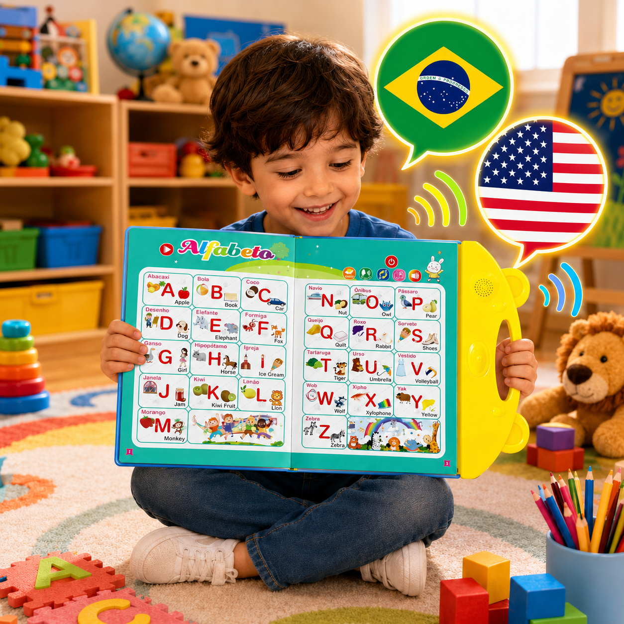 Bilíngue Português e Inglês